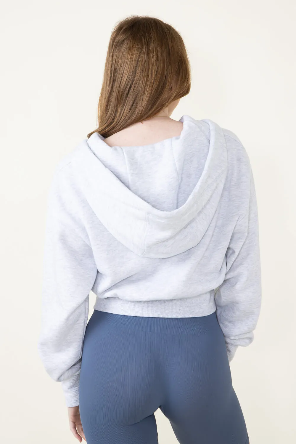 1897 Active Full Zip Fleece Hoodie for Women in Ice Grey | JK227-ICEGREY