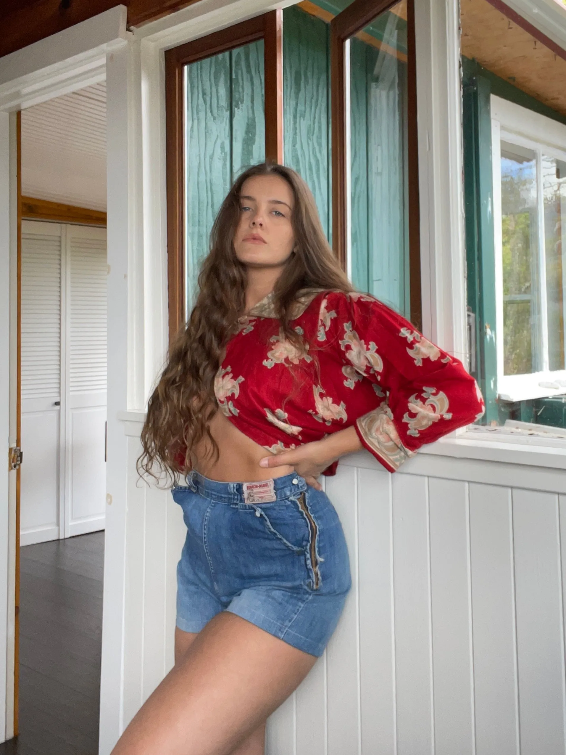 1950s Ranch-Maid Western Side Zip Denim Shorts