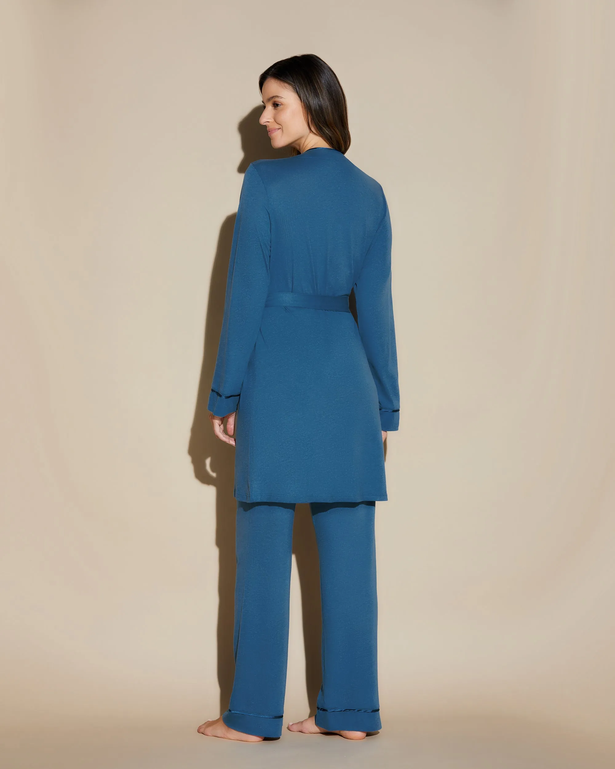 3 Piece Pajama Set With Robe