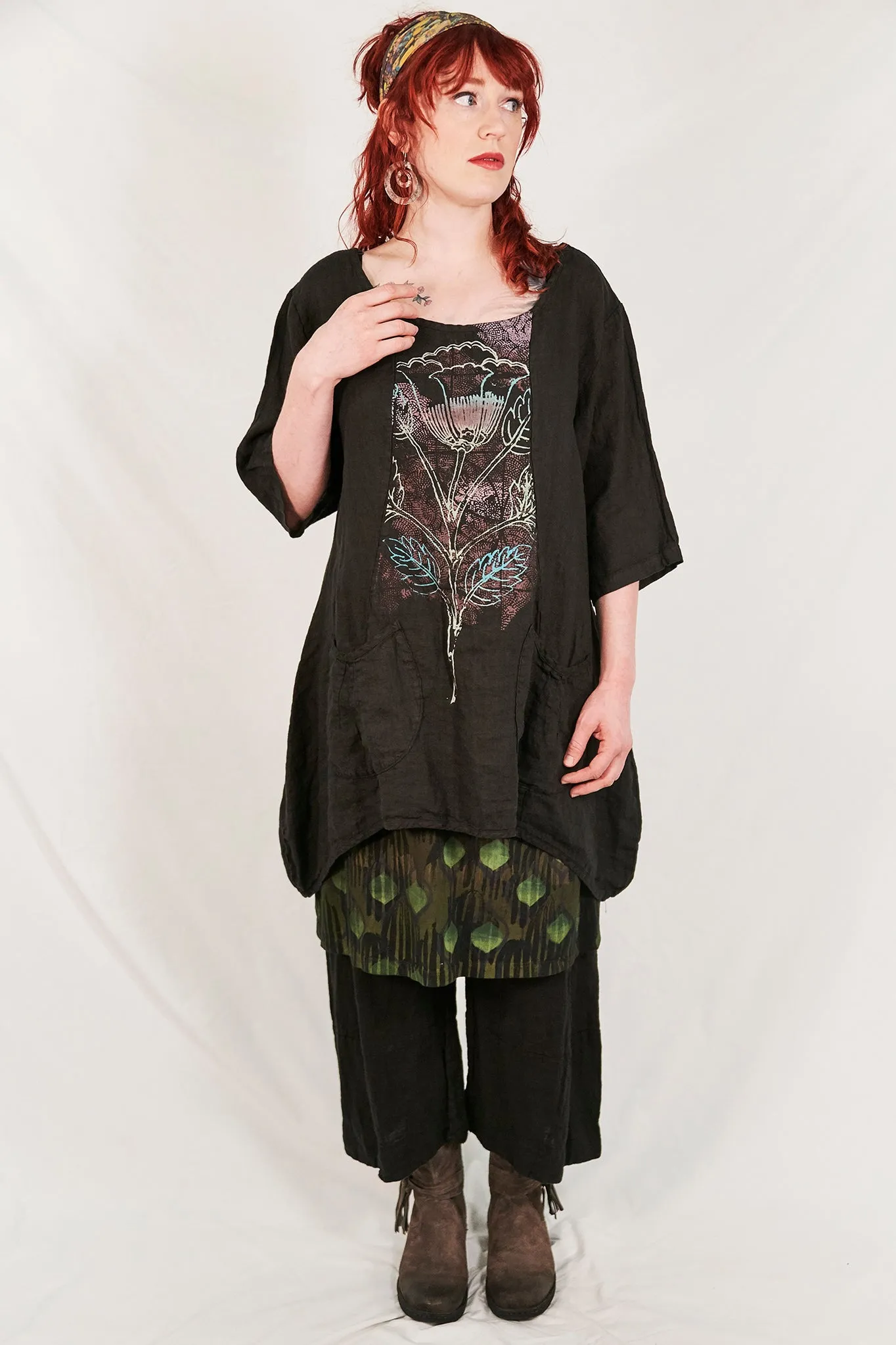 3294 Elegant Linen Pant Black-U