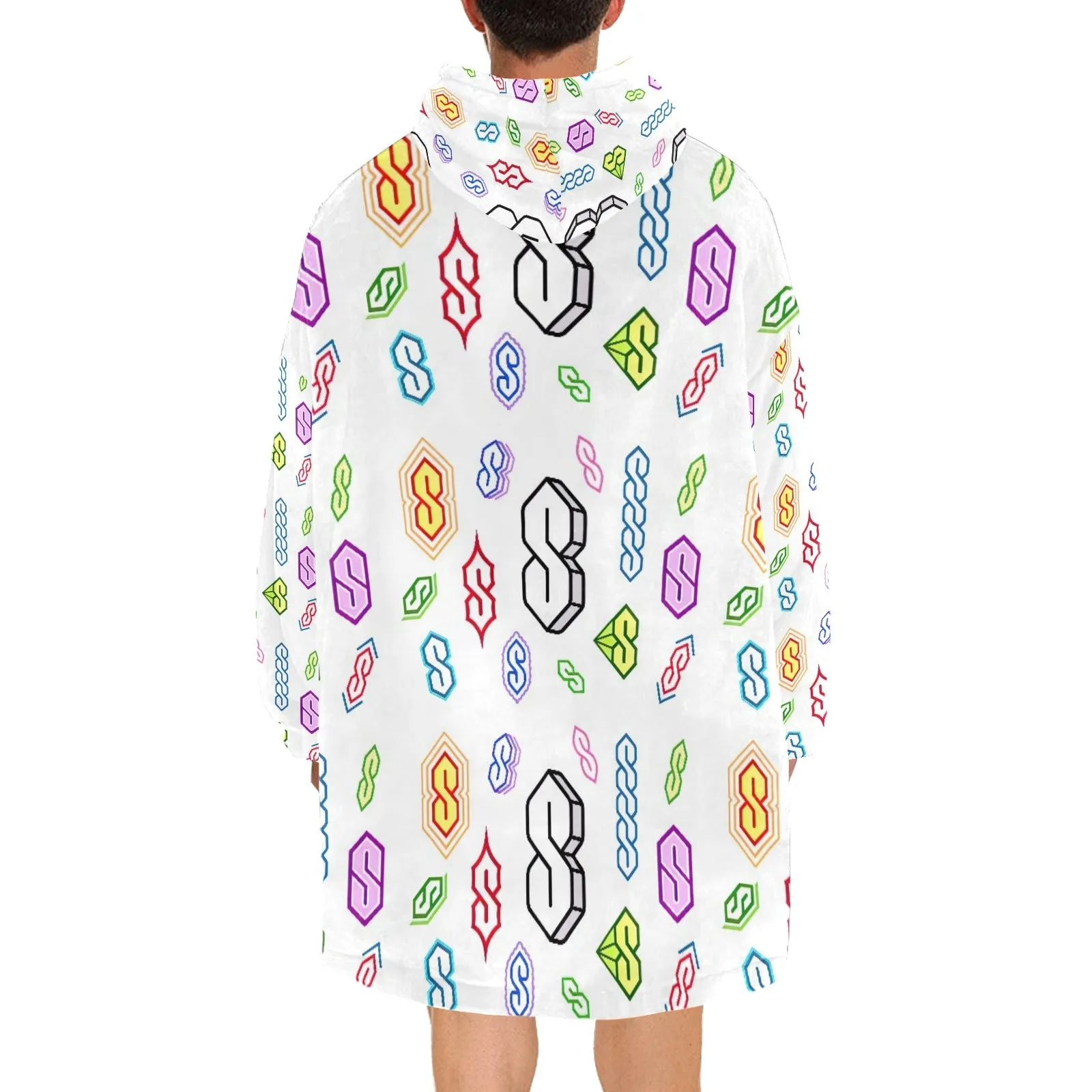 90s Graffiti Super S Blanket Hoodie for Men