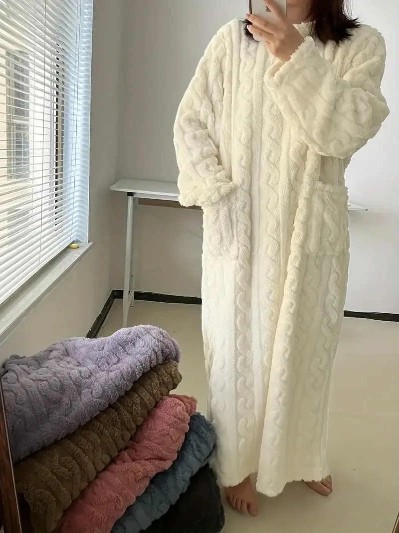 Abigail™ - Cozy Jacquard Fleece Winter Dress