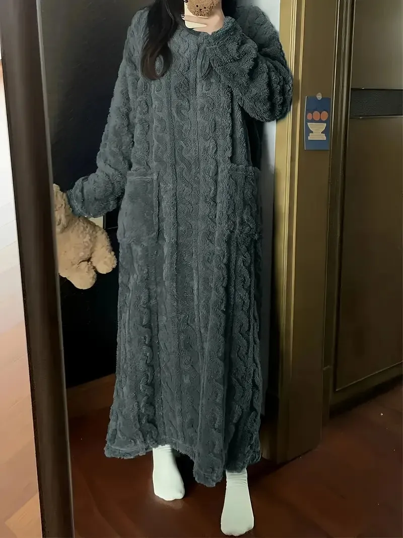 Abigail™ - Cozy Jacquard Fleece Winter Dress