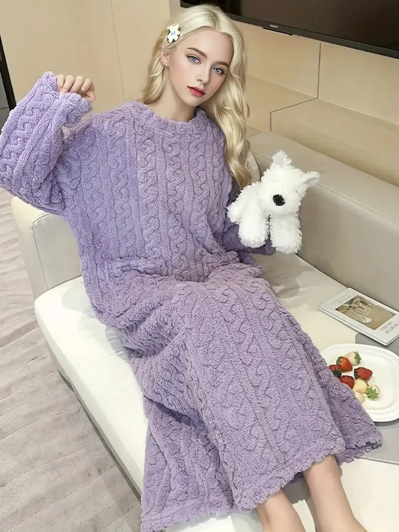 Abigail™ - Cozy Jacquard Fleece Winter Dress