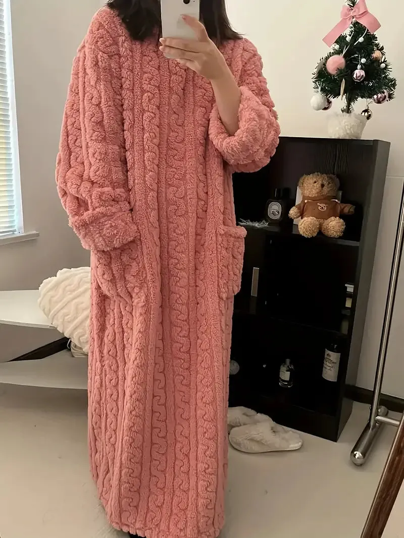 Abigail™ - Cozy Jacquard Fleece Winter Dress