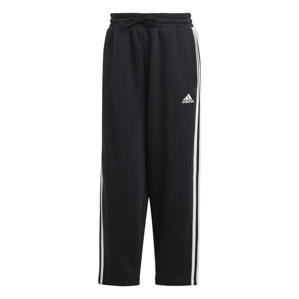Adidas Womens 3-Stripe Fleece Open Hem Pants