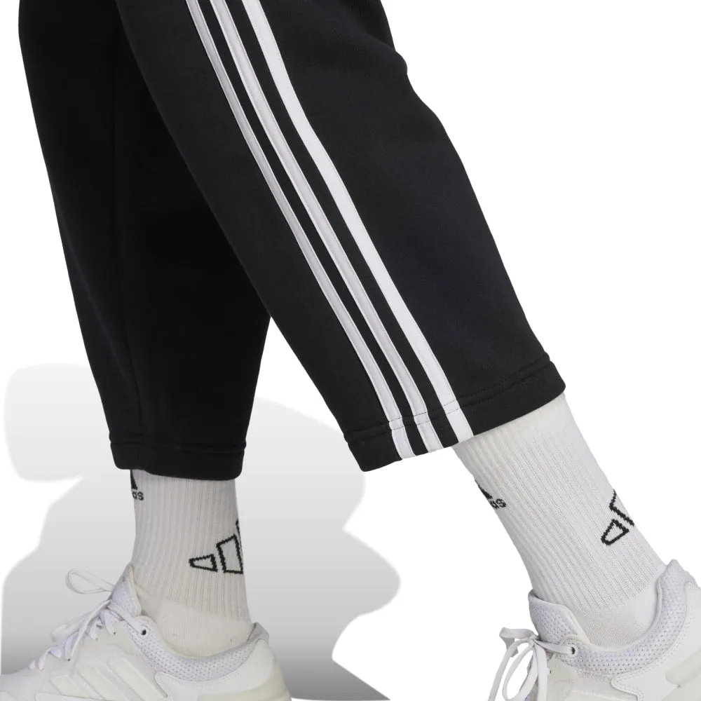 Adidas Womens 3-Stripe Fleece Open Hem Pants