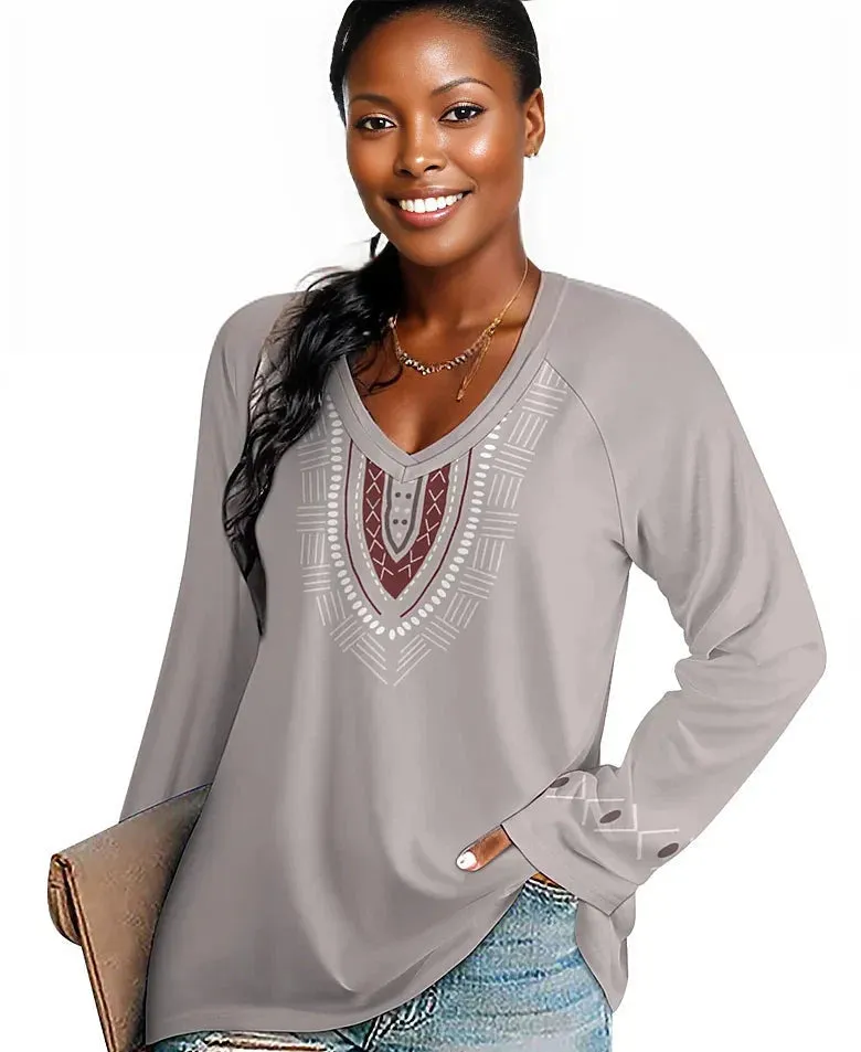 African Print Tops and Blouses Blush