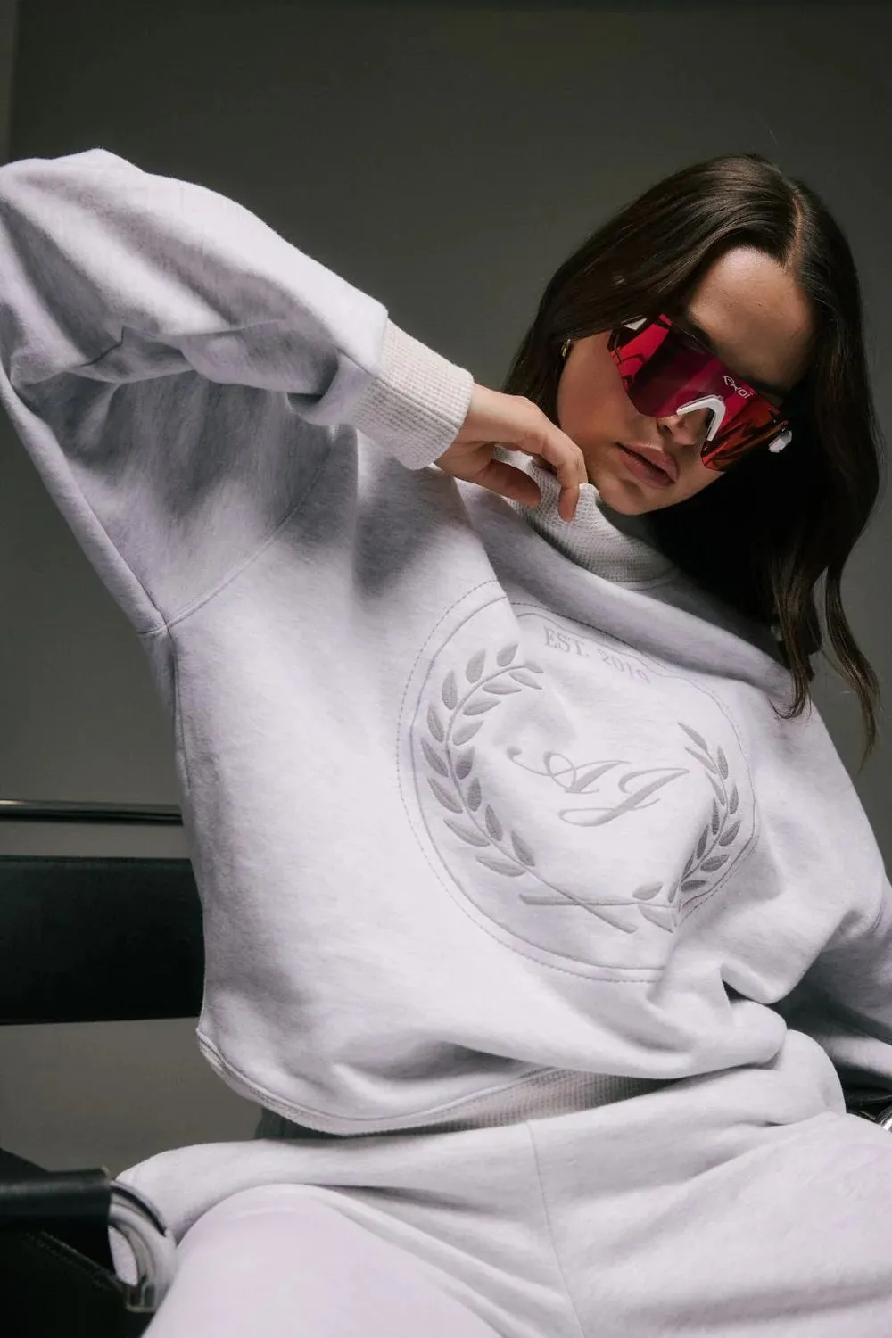 AJ Crest Turtleneck Sweatshirt CLOUD