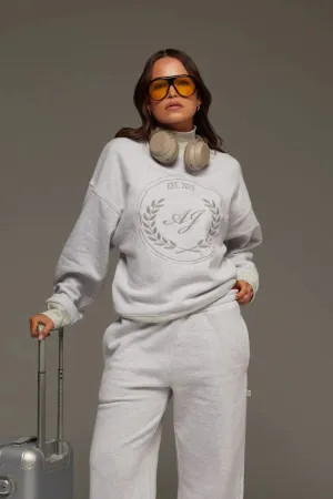 AJ Crest Turtleneck Sweatshirt CLOUD