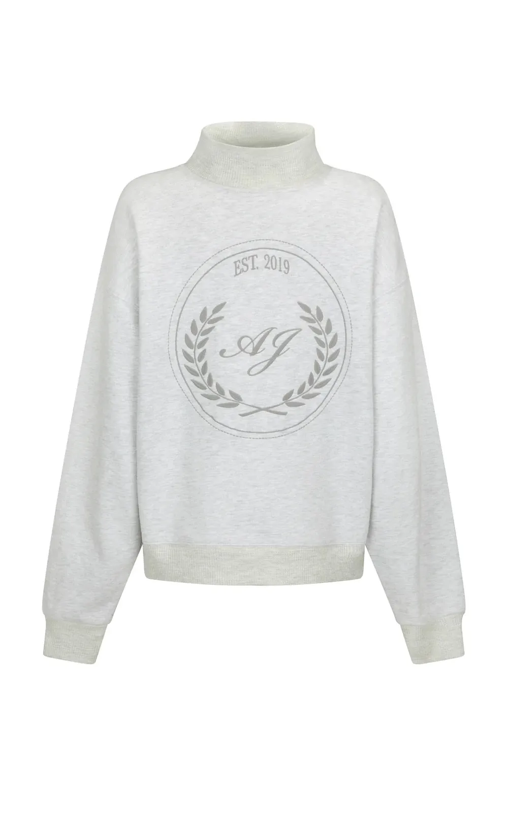 AJ Crest Turtleneck Sweatshirt CLOUD