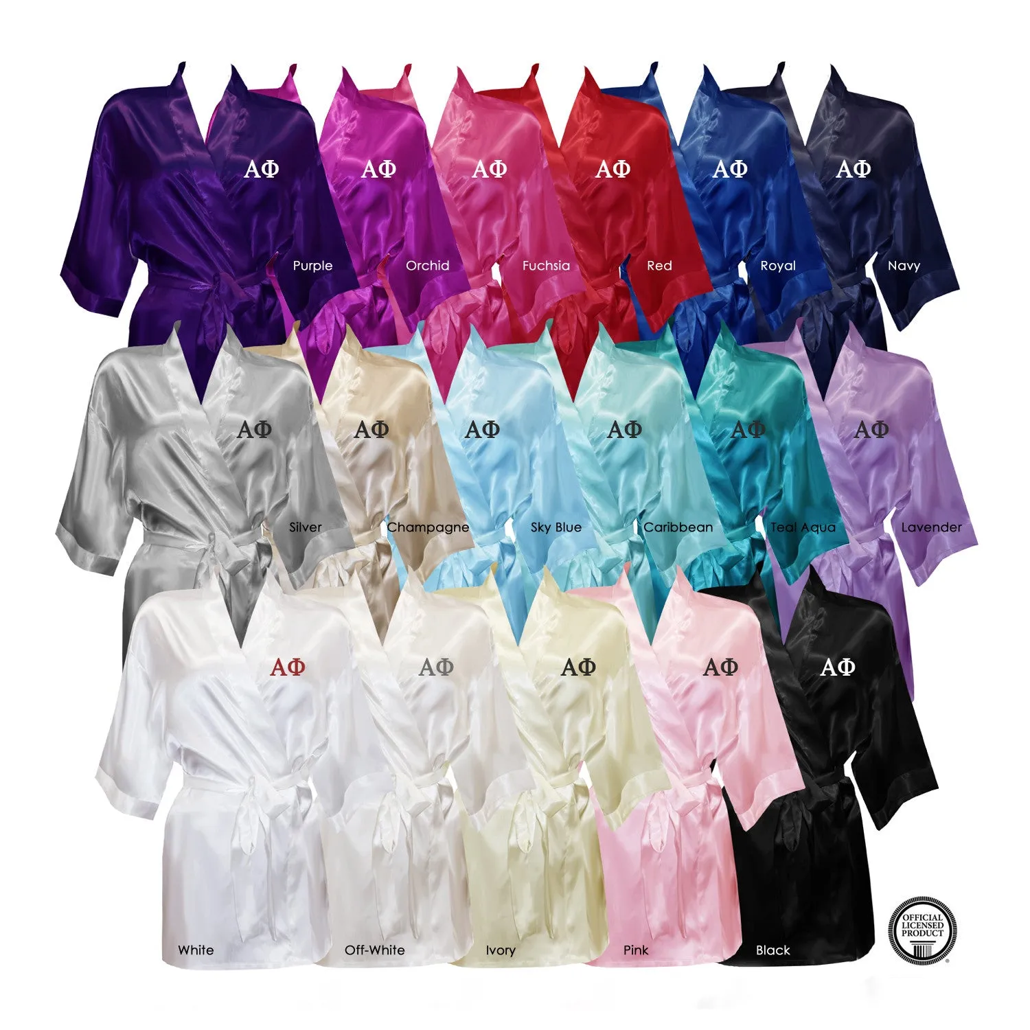 Alpha Phi Satin Robe