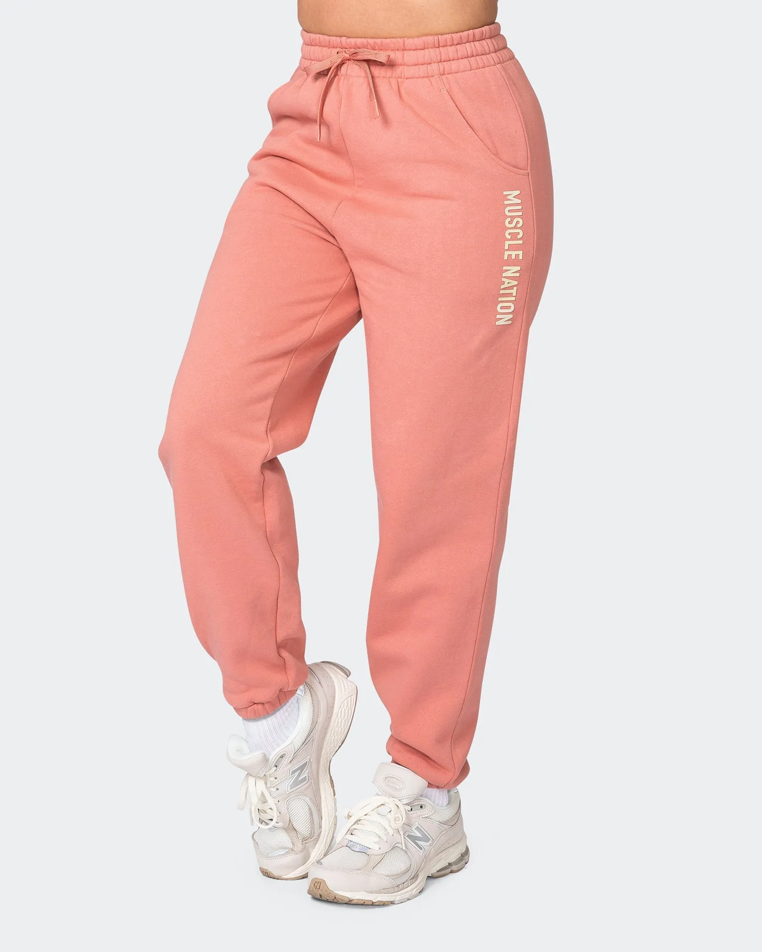 Alpha Slouchy Trackies - Powdered Pink