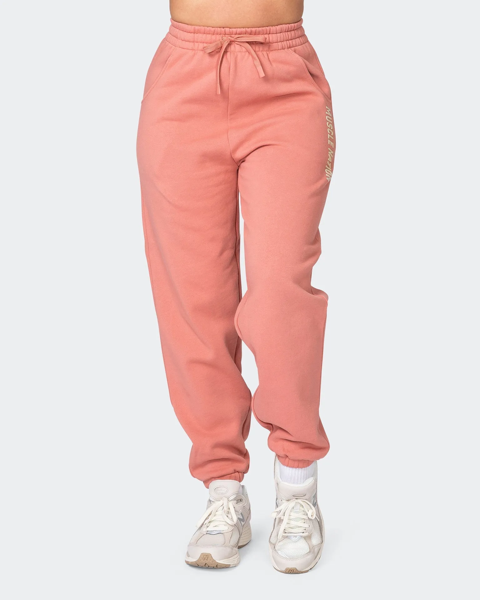 Alpha Slouchy Trackies - Powdered Pink