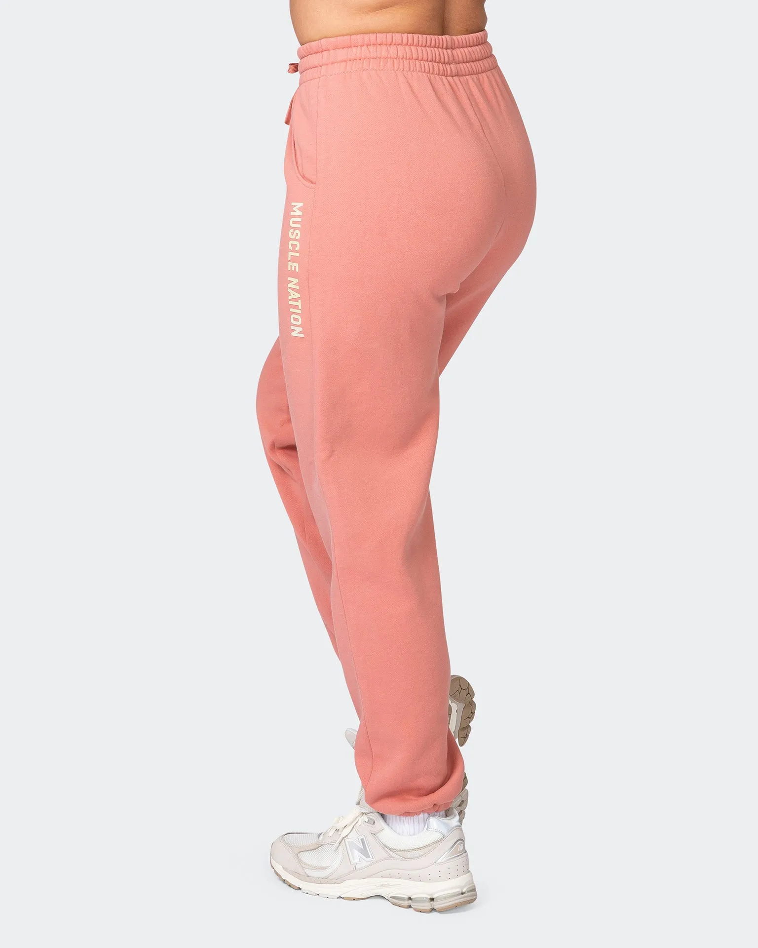Alpha Slouchy Trackies - Powdered Pink