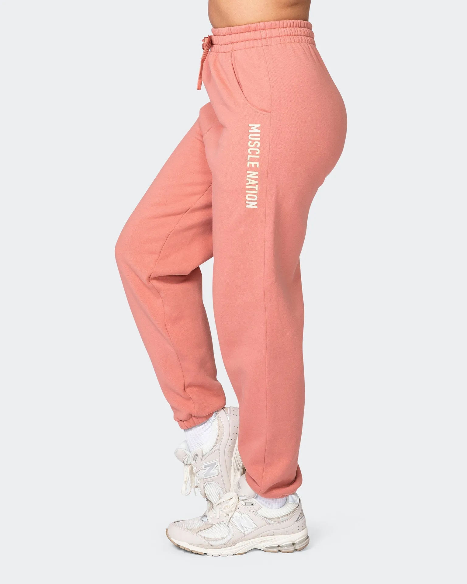 Alpha Slouchy Trackies - Powdered Pink