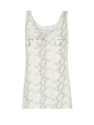 AMELIA SNAKE SKIN LOGO SINGLET