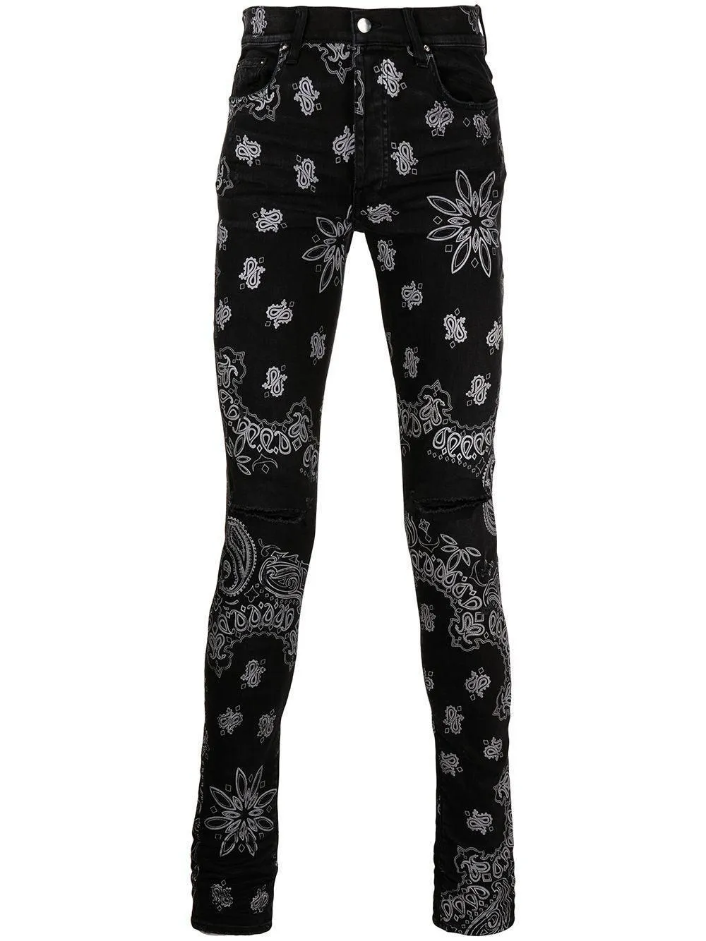 Amiri Paisley Bandana Denim Jeans Black (Gently Used)