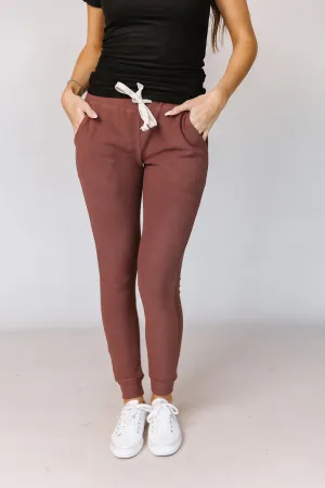 Ampersand Avenue [&] - Performance Fleece Jogger - Mahogany [S   XXL ONLY]