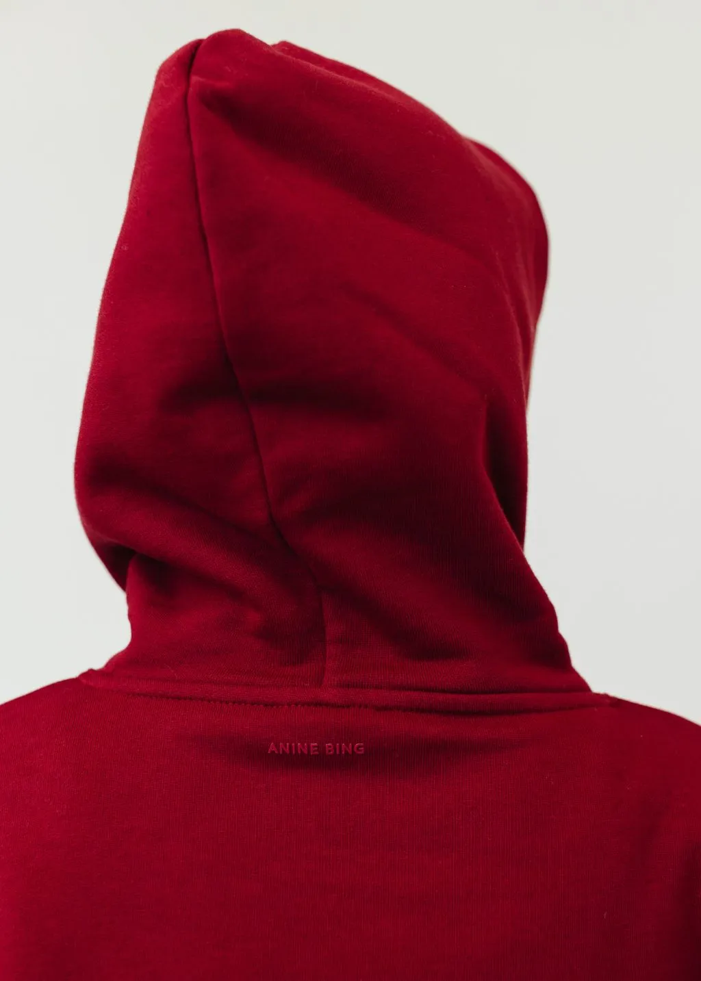 Anine Bing Alec Hoodie Sport in Cabernet