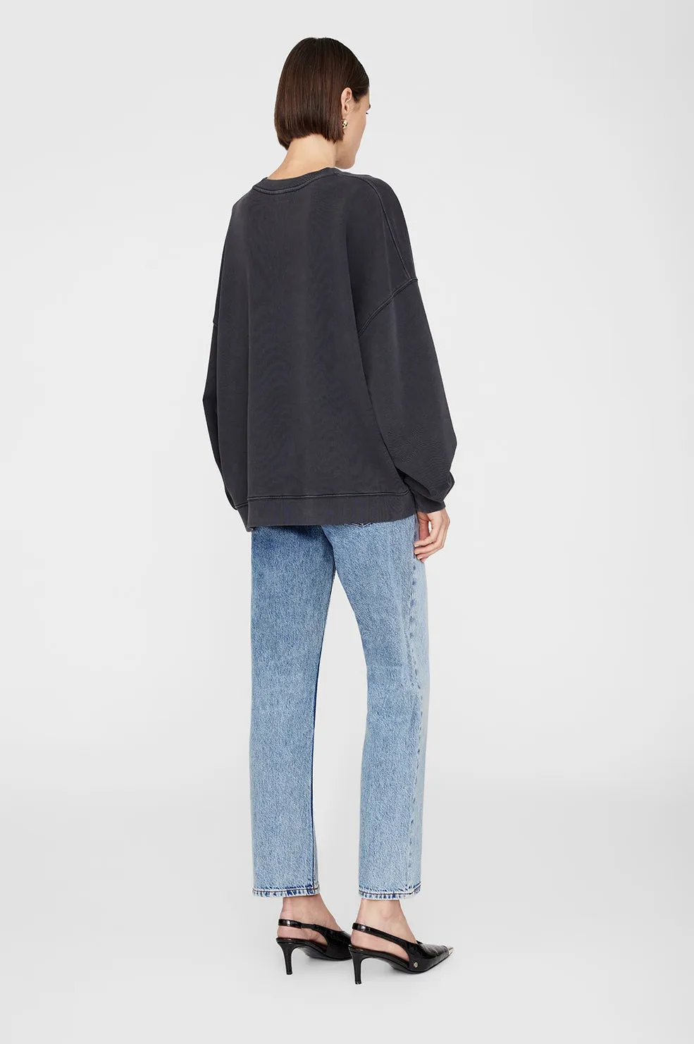Anine Bing Miles Sweatshirt Blur in Vintage Blur