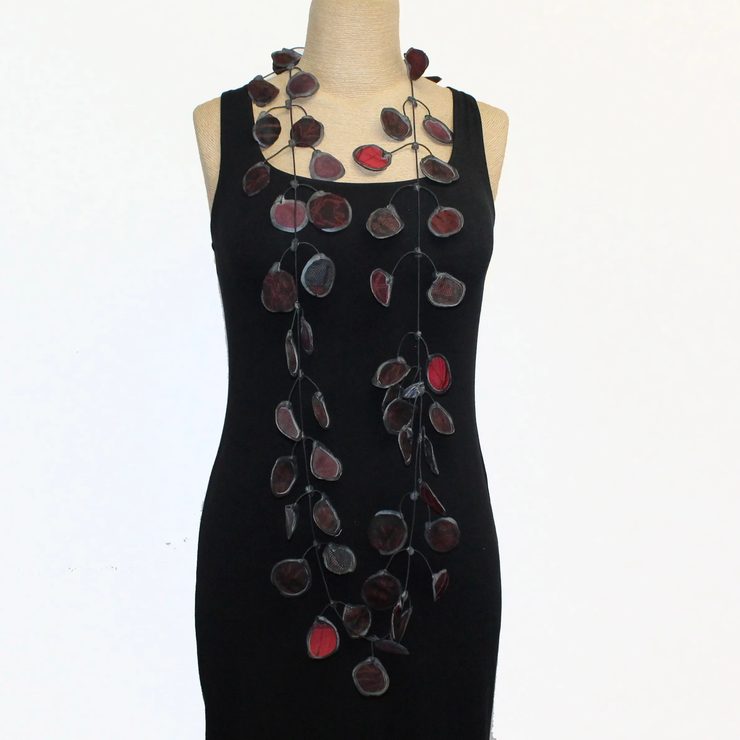 Annemieke Broenink Necklace, Kimono, Dark Burgundy