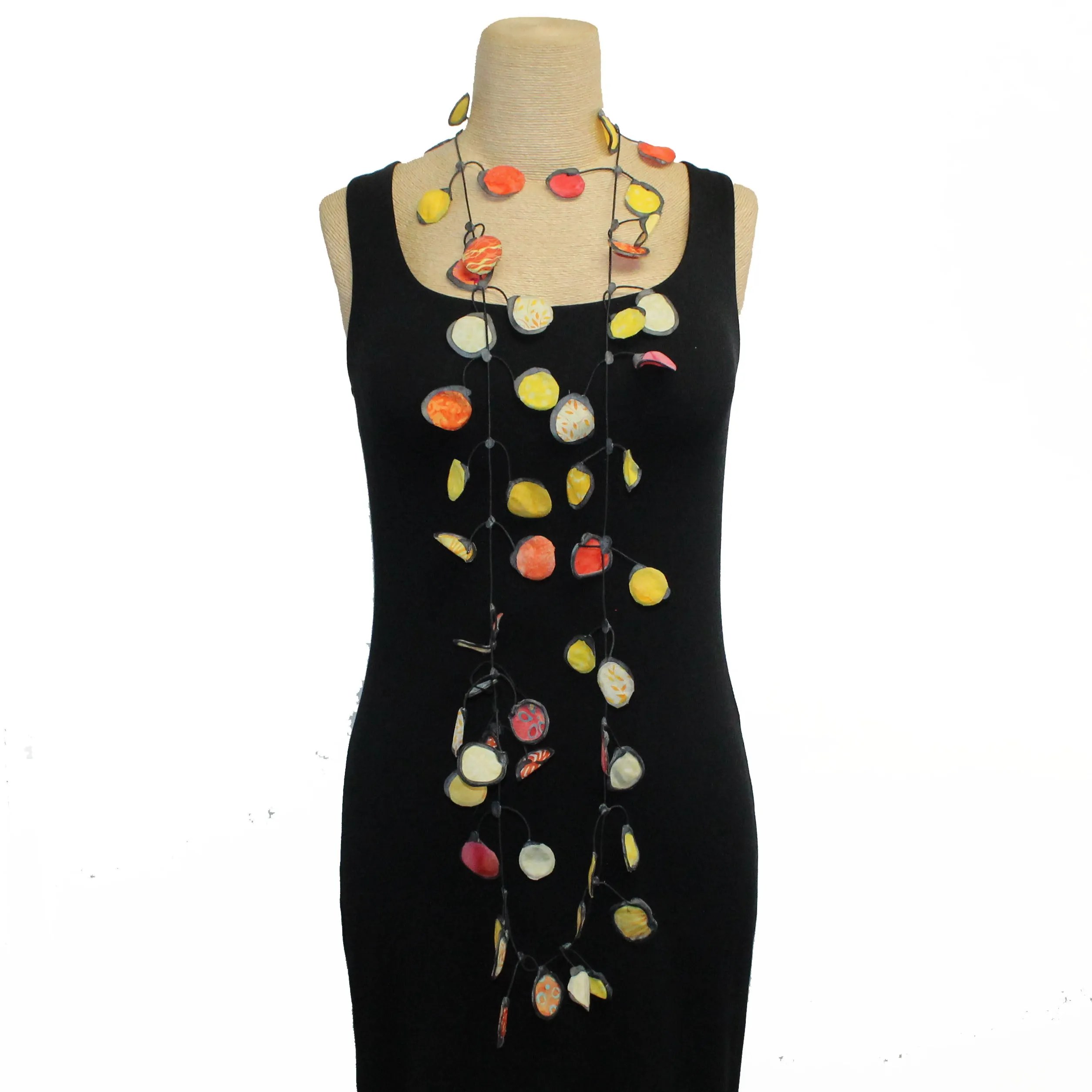Annemieke Broenink Necklace, Kimono, Yellow/Orange