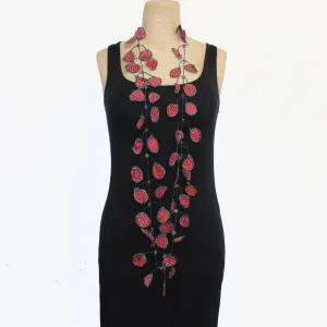 Annemieke Necklace, Kimono, Burgundy