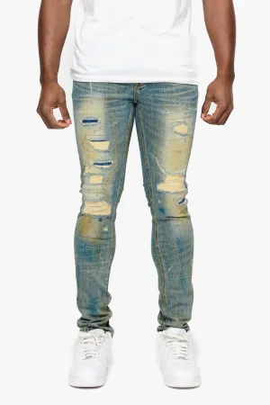 ANOM SKINNY FIT "HOTIZAN" BLUE