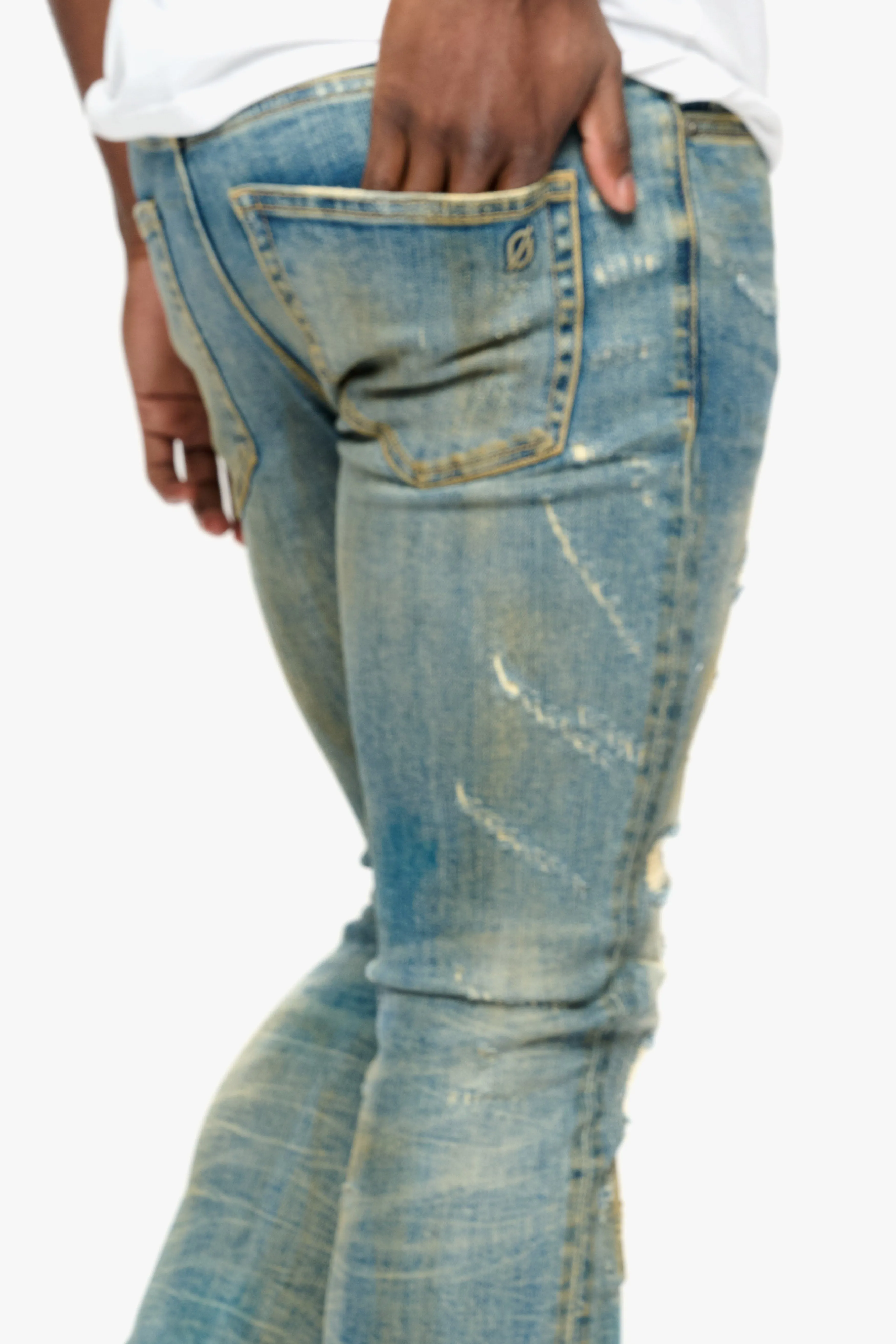 ANOM SKINNY FIT "HOTIZAN" BLUE