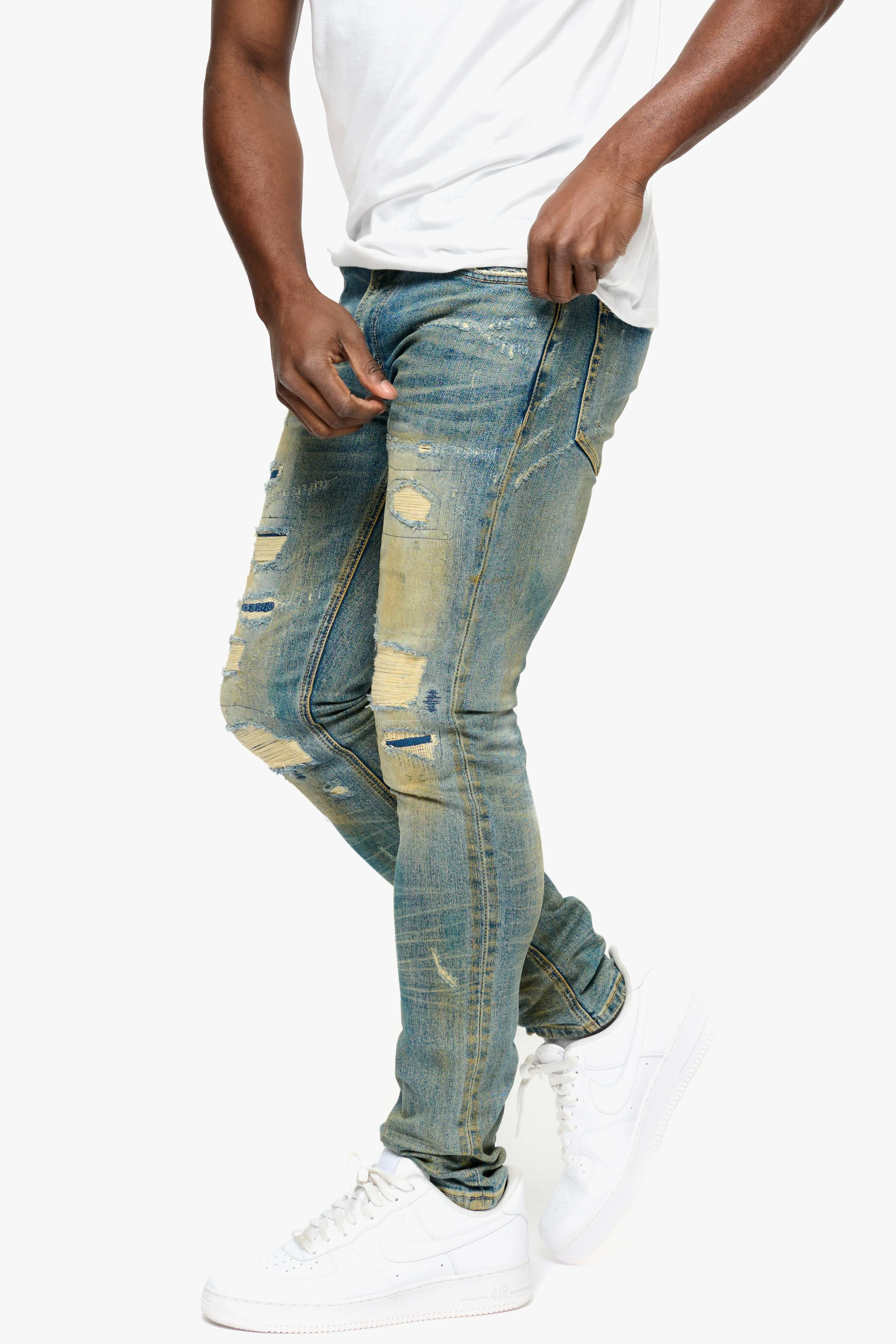 ANOM SKINNY FIT "HOTIZAN" BLUE