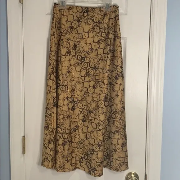 Anthropologie Current Air Harmony Metallic Skirt
