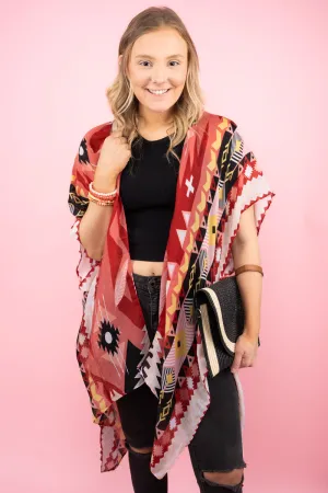Arrowhead Springs Coral Kimono