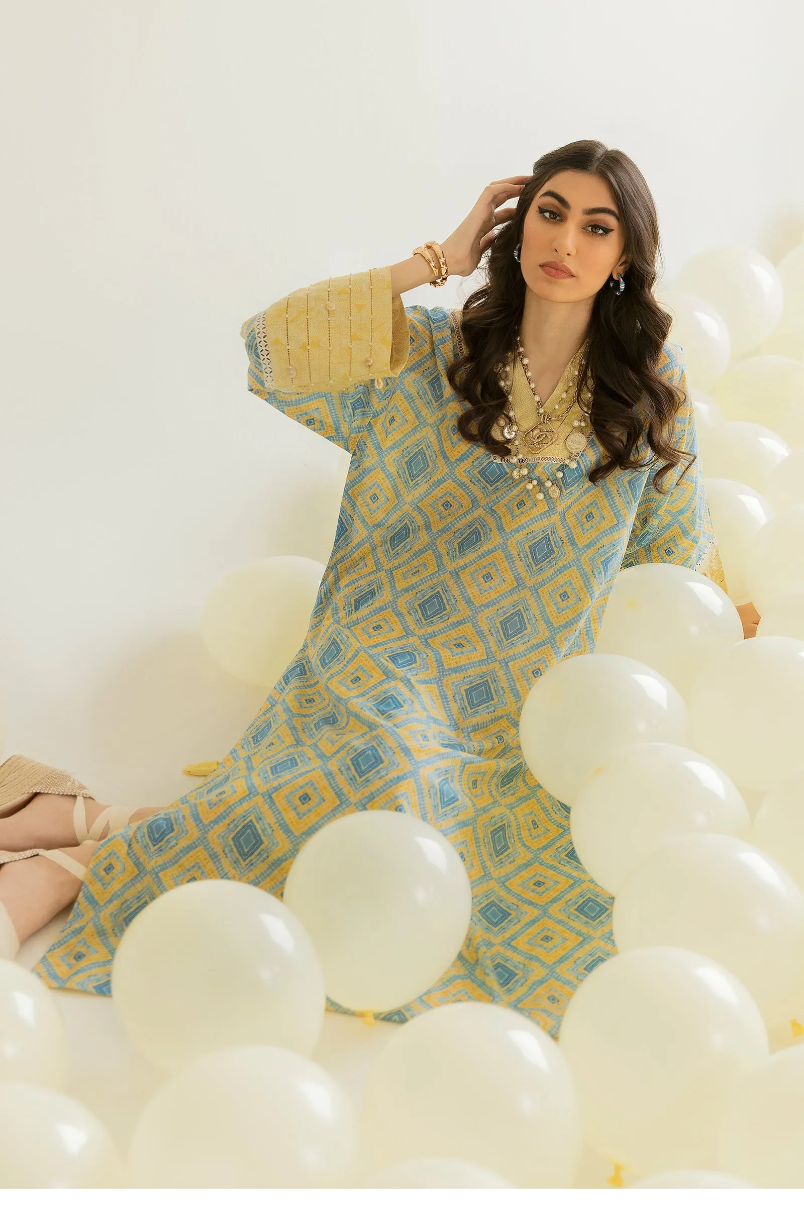 AYLIN (ZRW-20913) | Zaha RTW Poplin Collection 2023 | Stitched Lawn Cambric Cotton Suits