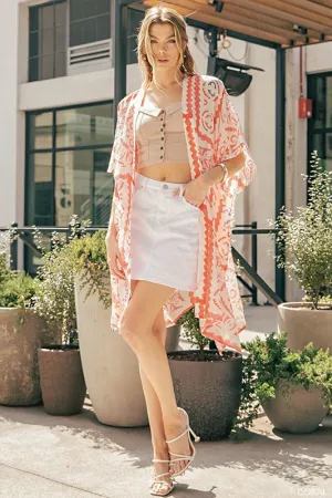 Aztec Printed Kimono