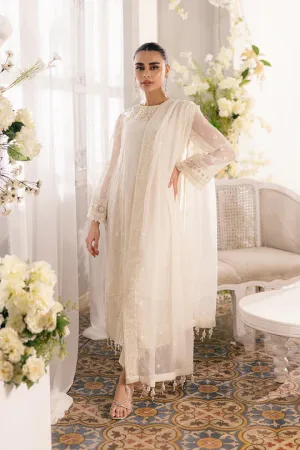 Azure Ensemble Luxury Chiffon Embroidered Collection Angelic Frost