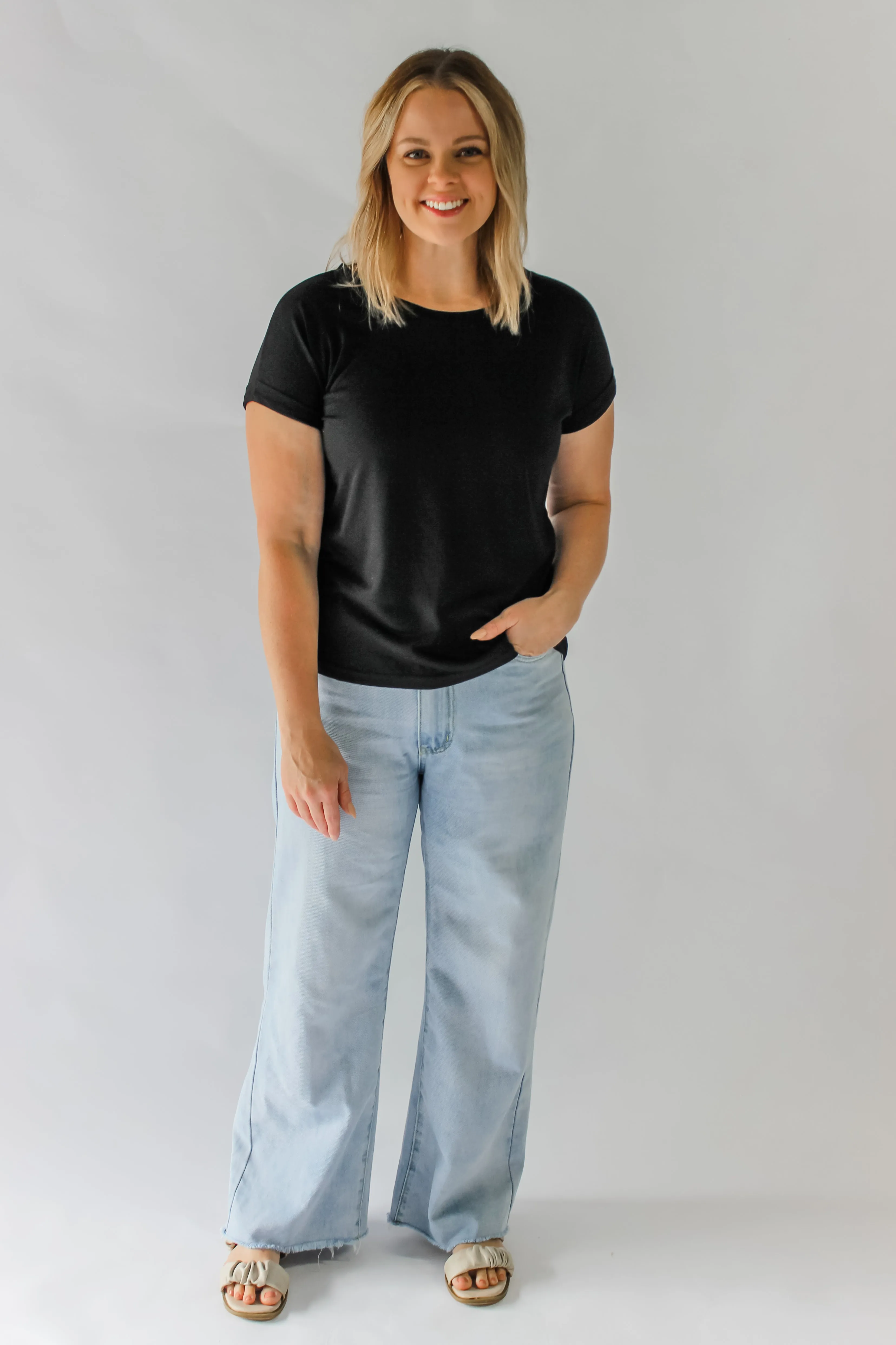 BASIC LOUNGEWEAR TEE - BLACK