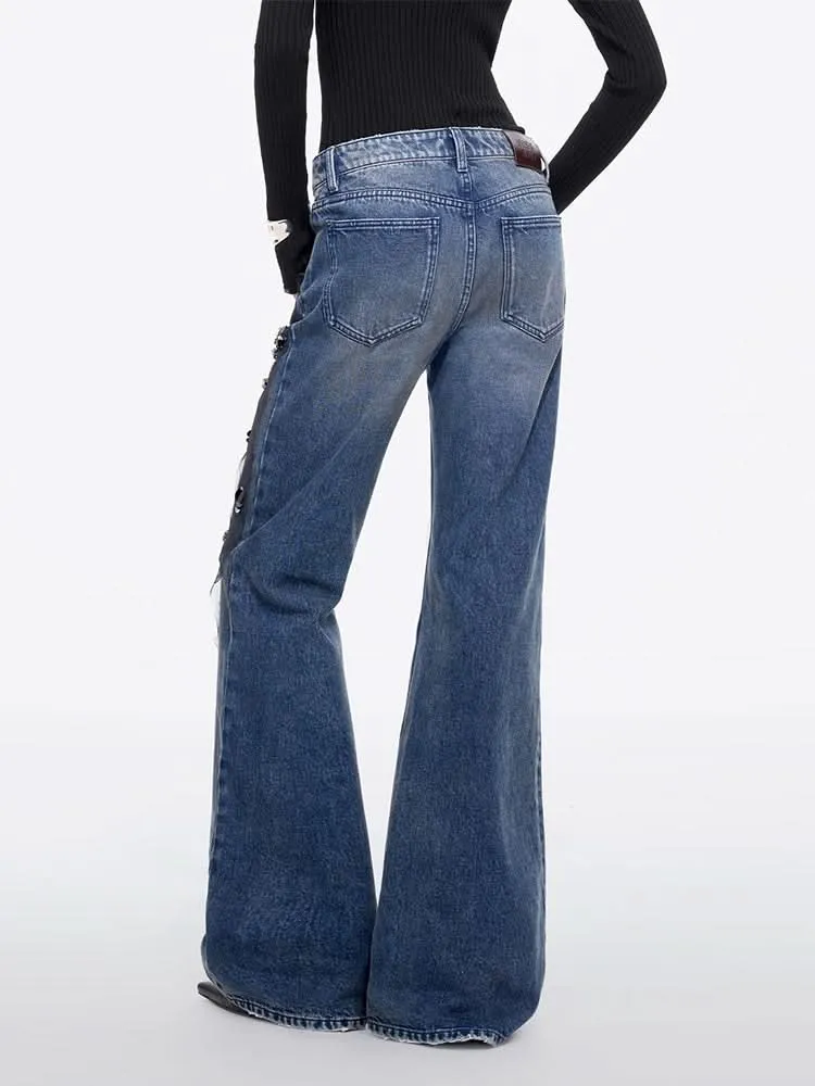 Beaded Flared Jeans