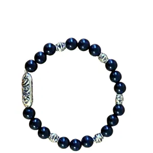 Black Beaded Bracelet/Unisex
