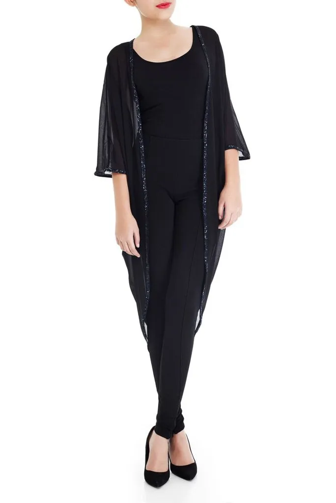 Black Heart | Full Sleeves Sequin Glam
