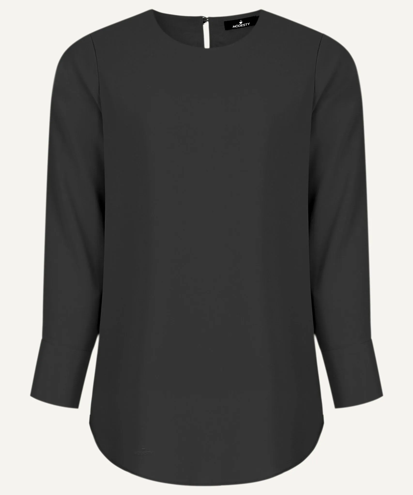 Black Long Sleeve Basic Blouse