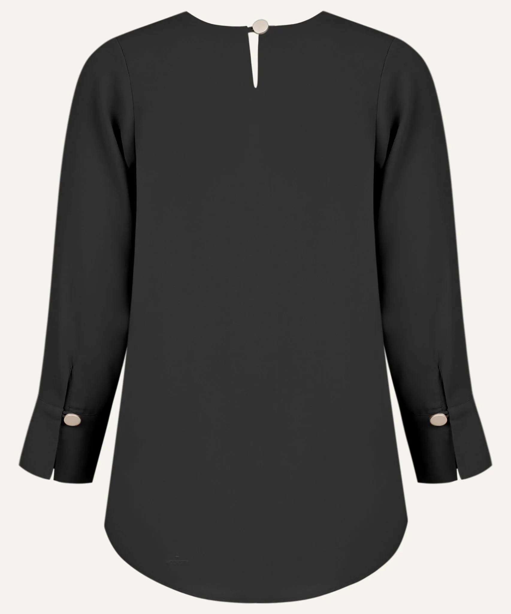 Black Long Sleeve Basic Blouse