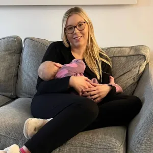 Black Luxurious Cotton Breastfeeding Loungewear