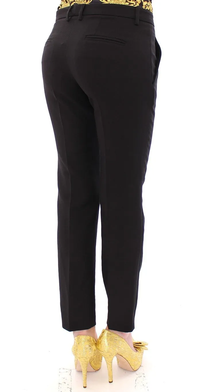 Black Pants Cropped 3/4 Short Nude Capri