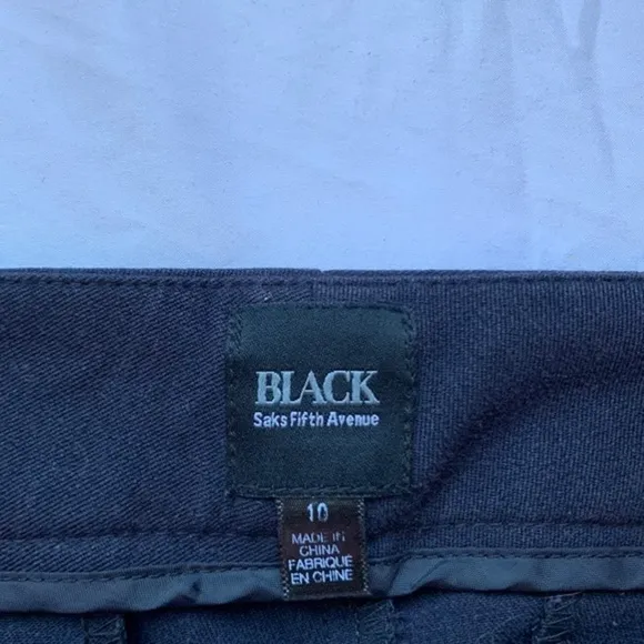 BLACK Saks 5th Avenue Denim Black Jeans Size 10 GUC #0257