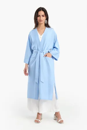 Blue Open Front Kimono