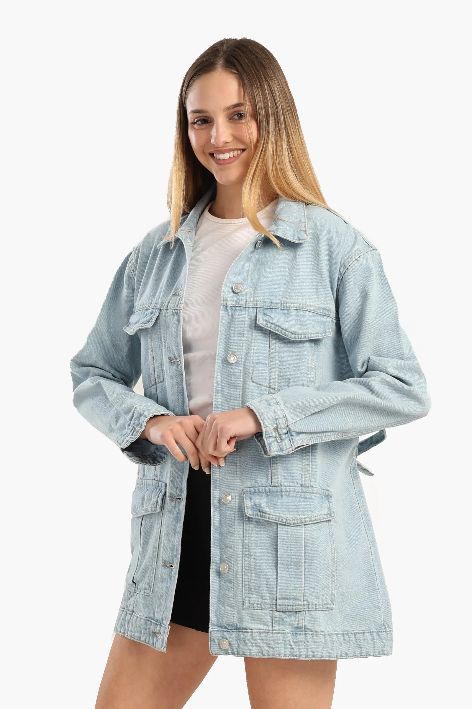 Blue Oversized Denim Jacket