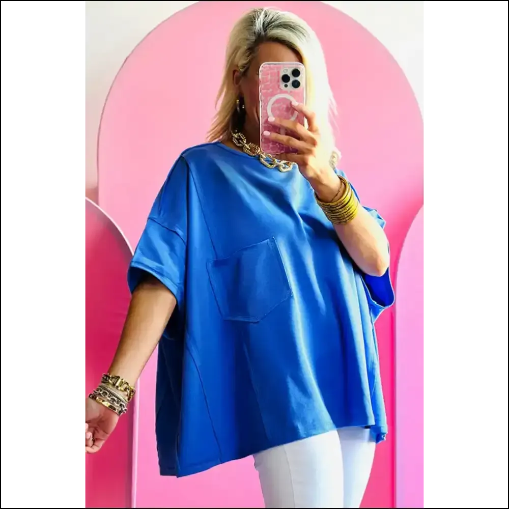 Blue Patched Pocket Tee: so Comfy, Youll Need Another () 💙 Needful Things
