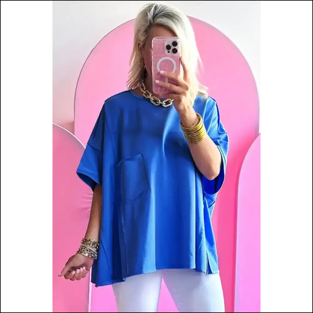 Blue Patched Pocket Tee: so Comfy, Youll Need Another () 💙 Needful Things
