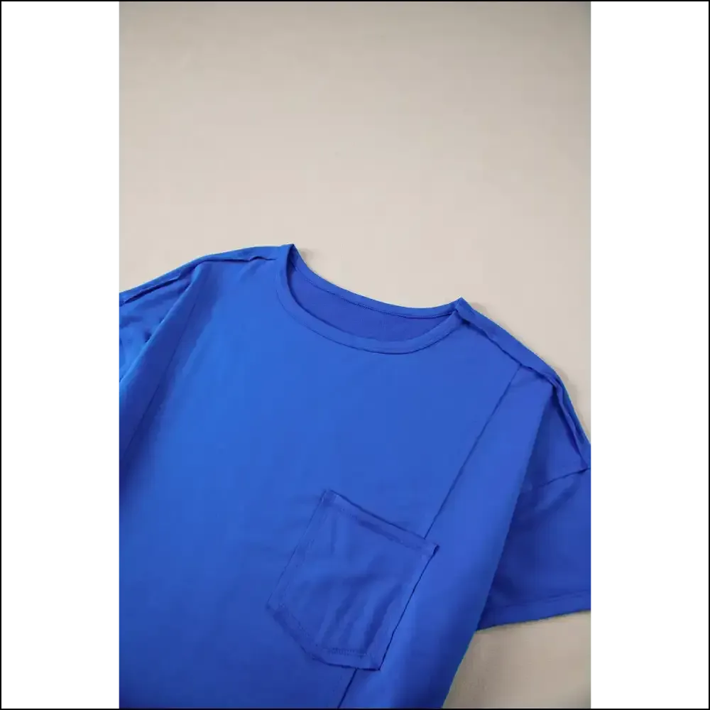 Blue Patched Pocket Tee: so Comfy, Youll Need Another () 💙 Needful Things